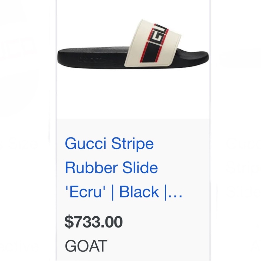 Gucci Rubber Slides Size 38 - Picture 7 of 7